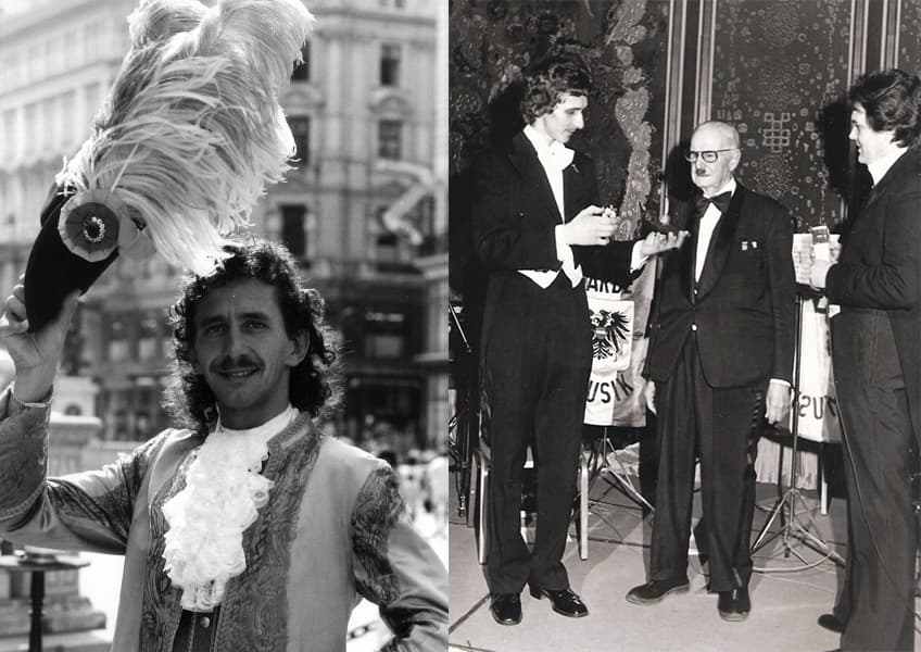 Bild links: Tony Rei mit „Magie und Illusionen“ am Wiener Stadtfest und danach b